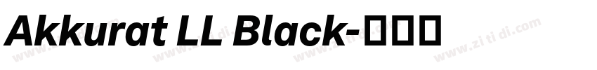 Akkurat LL Black字体转换 Akkurat LL Black字体转换
